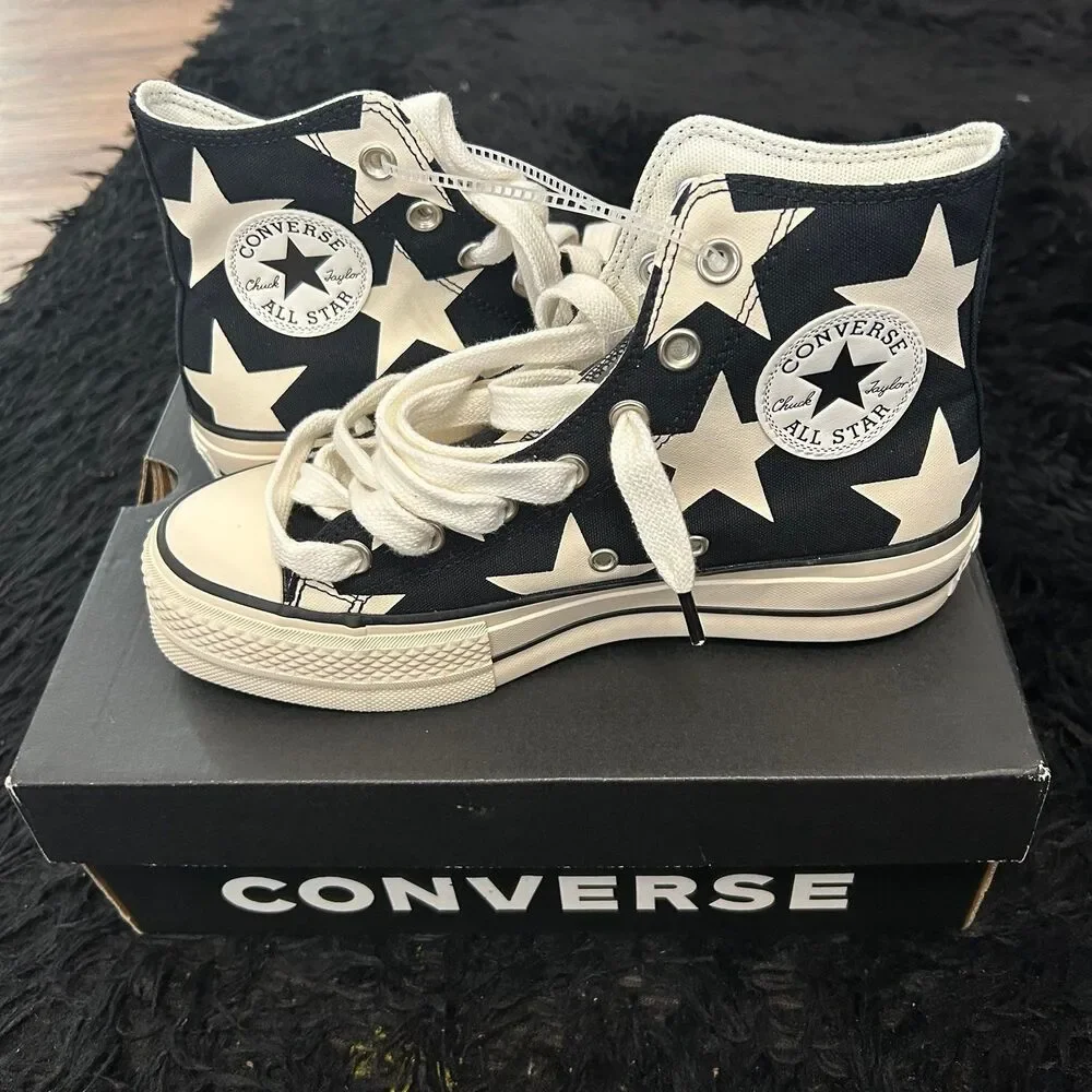 CONVERSE All Star Lift Large Stars lace up shoes sneakers women’s 7 new